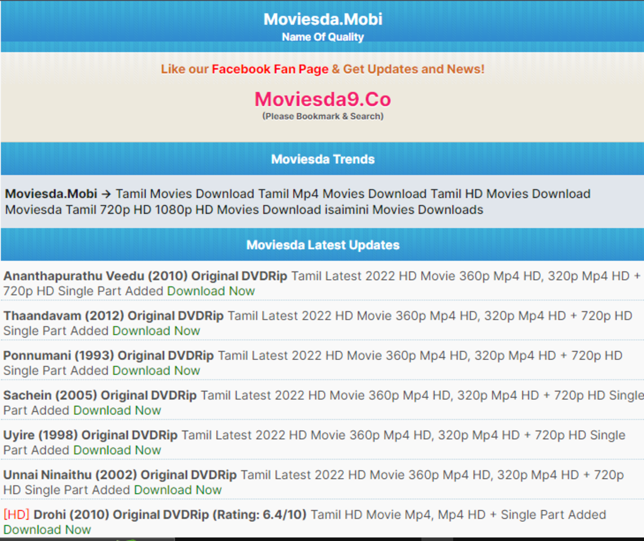 Moviesda Your Gateway to download Free Tamil Movie